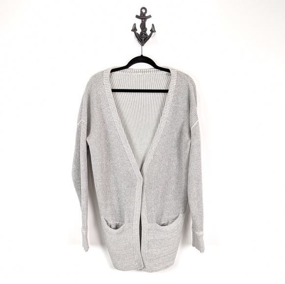 Lululemon We Like to Cardi Gray Sweater Sz 8 - Picture 3 of 5